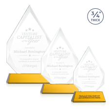 Archer on Helton Amber Peaks Crystal Trophy - Crystal Trophies