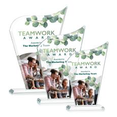 Hooper Full Color Peaks Crystal Trophy - Crystal Trophies