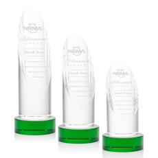 Holley on Base Green Towers Crystal Trophy - Crystal Trophies