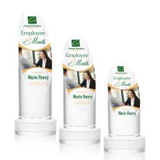 Holley Full Color on Base Clear Circle Crystal Trophy - Crystal Trophies