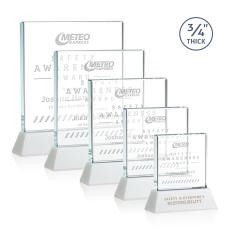 Landers on Helton Fagan Square / Cube Crystal Trophy - Crystal Trophies