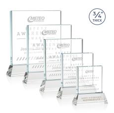Landers on Helton Clear Square / Cube Crystal Trophy - Crystal Trophies