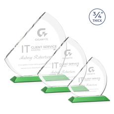 Yanez Green Peaks Crystal Trophy - Crystal Trophies