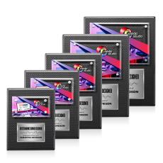Woodward Full Color Plaque -  Carbon Fibre/Silver - Wall Plaque Awards