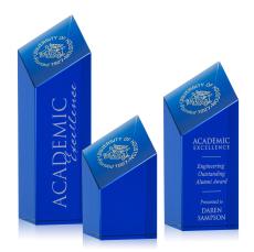 Knight Blue Towers Crystal Trophy - Crystal Trophies