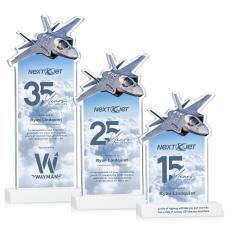 Top Gun Full Color Fagan Unique Crystal Trophy - Crystal Trophies