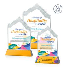 McGinnis Full Color on Helton Amber Peaks Crystal Trophy - Custom Trophies