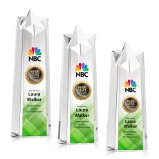 Delaware Star Full Color Towers Crystal Trophy - Crystal Star Trophies