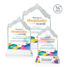 McGinnis Full Color on Helton Starfire Peaks Crystal Trophy - Custom Trophies