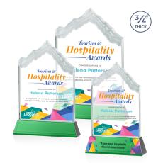 McGinnis Full Color on Helton Green Peaks Crystal Trophy - Custom Trophies