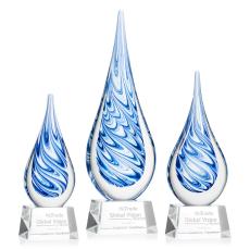 Marlin on Small Crystal Base - Clear - Glass Trophies