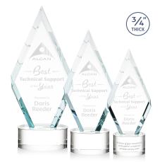 Richmond on Round Base Clear Crystal Trophy - Crystal Trophies