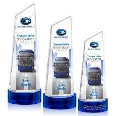 Bishop Tower Full Color on Lockwood Blue Towers Crystal Trophy - Custom Trophies