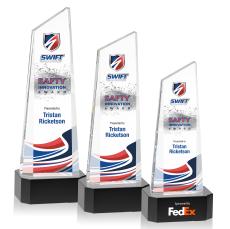 Bishop Tower Full Color on Corned Black Towers Crystal Trophy - Custom Trophies