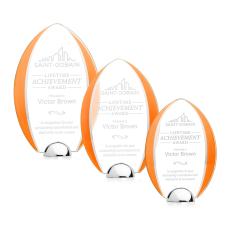 Lincoln Orange Tear Drop Crystal Trophy - Crystal Trophies