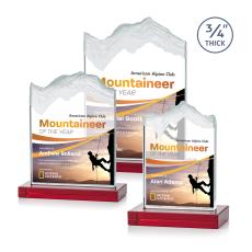 Castellanos Full Color Red Peaks Crystal Trophy - Custom Trophies