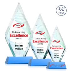 Richmond Full Color on Helton Sky Blue Crystal Trophy - Custom Trophies