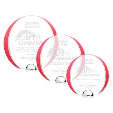 Stanton Red Circle Crystal Trophy - Crystal Trophies