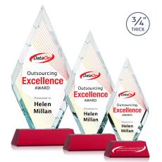 Richmond Full Color on Helton Red Crystal Trophy - Custom Trophies