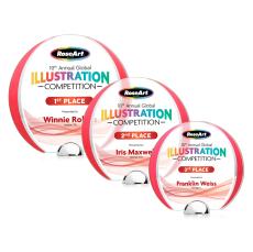 Stanton Full Color Red Circle Crystal Trophy - Custom Trophies