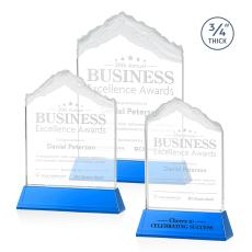 Lowery on Helton Sky Blue Peaks Crystal Trophy - Crystal Trophies