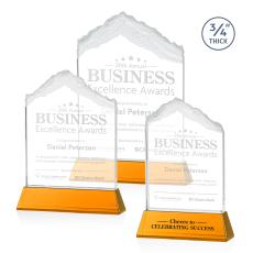 Lowery on Helton Amber Peaks Crystal Trophy - Crystal Trophies