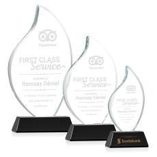 Teague on Helton Black Flame Crystal Trophy - Crystal Trophies