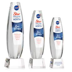 Hoover Full Color on Small Base Clear Towers Crystal Trophy - Custom Trophies