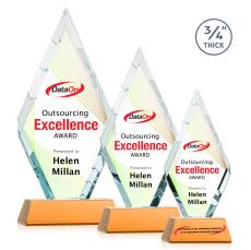 Richmond Full Color on Helton Amber Crystal Trophy - Custom Trophies