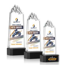 Himalayas Full Color on Base Black Towers Crystal Trophy - Custom Trophies
