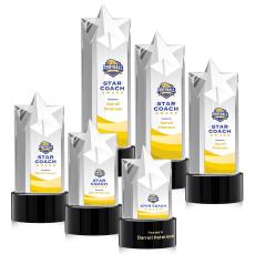 Weber Full Color on Round Base Black Crystal Trophy - Custom Trophies