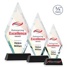 Richmond Full Color on Helton Black Crystal Trophy - Custom Trophies