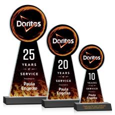 Laidlaw Full Color Black Unique Crystal Trophy - Custom Trophies