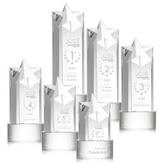 Weber Star on Round Base - Clear - Crystal Star Trophies