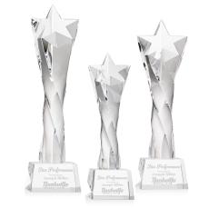 Arlington Star on Small Base Clear Crystal Trophy - Trophies