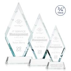 Richmond on Helton Base Clear Crystal Trophy - Crystal Trophies