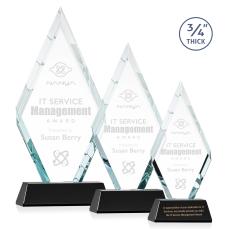 Richmond on Helton Base Black Crystal Trophy - Crystal Trophies