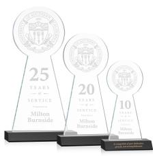 Laidlaw Tower Black Unique Crystal Trophy - Crystal Trophies