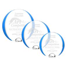 Stanton Blue Circle Crystal Trophy - Crystal Trophies