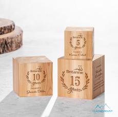 Feuille Square / Cube Wood Trophy - Eco-Friendly Trophies