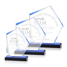 Oneill Blue Polygon Acrylic Trophy - Acrylic Trophies