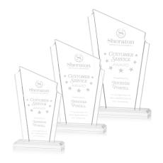 Villegas Clear Peaks Acrylic Trophy - Employee Awards