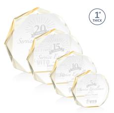 Montalvo Gold Polygon Acrylic Trophy - Acrylic Trophies