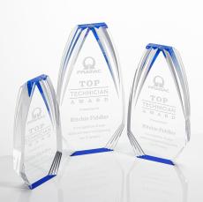 Lantana Blue Polygon Acrylic Trophy - Employee Awards