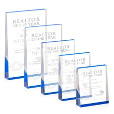 Hurtado Rectangle -Blue (Vert) Acrylic Trophy - Acrylic Trophies