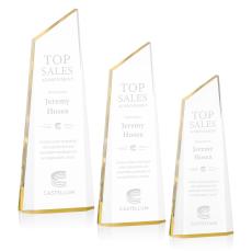 Delaney Gold Peaks Acrylic Trophy - Acrylic Trophies
