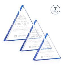 Moran Blue Pyramid Acrylic Trophy - Acrylic Trophies
