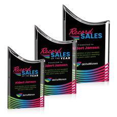 Tyler Full Color Black Peaks Acrylic Trophy - Custom Trophies