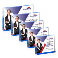 Hurtado Full Color Blue (Horiz) Rectangle Acrylic Trophy - Acrylic Trophies