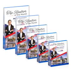 Hurtado Full Color Blue (Vert) Rectangle Acrylic Trophy - Acrylic Trophies